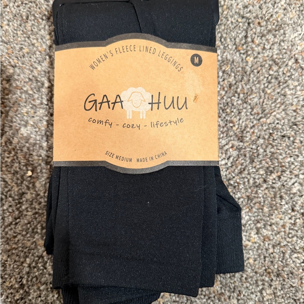 Women's Fleece Lined Black Leggings